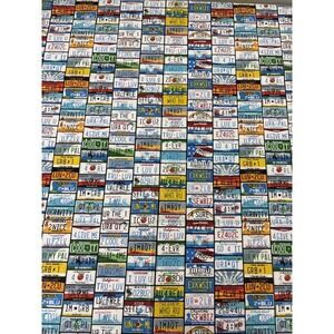 Novelty Auto License Plates Sewing Fabric 1 Yyd x 45" Cotton Crafts